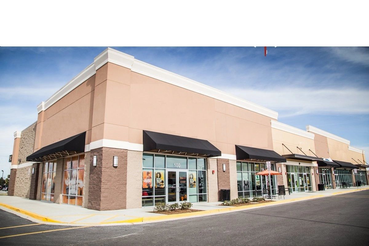 Commercial strip mall building contemporary design